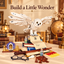 Snowy Owl Building Block Display – Fantasy Book-Themed Decor