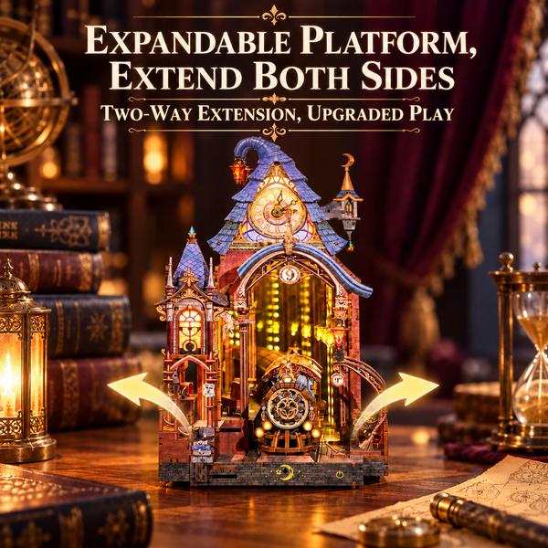 Magic Platform DIY Book Nook Kit with Lights, Expandable Platform and Endless Mirror Tunnel