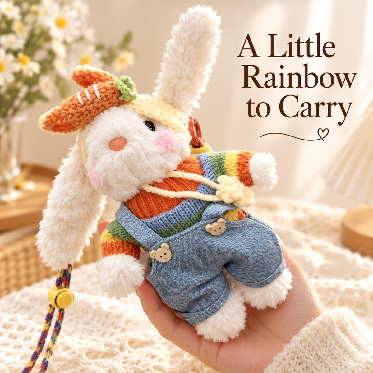 Lop-Eared Bunny Plush Bag Charm – Cute Outfit Collection