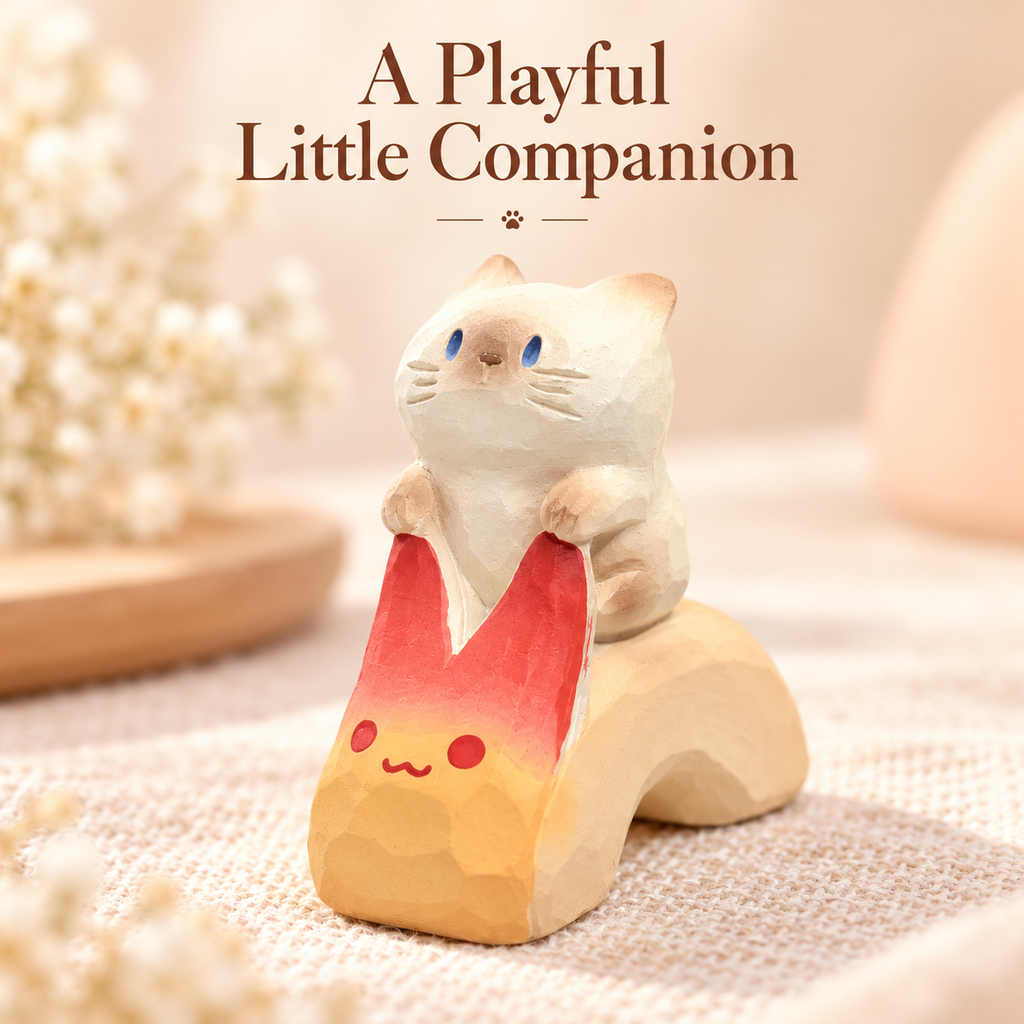 Fruit Cat Figurines – Cute Mini Desk Decor