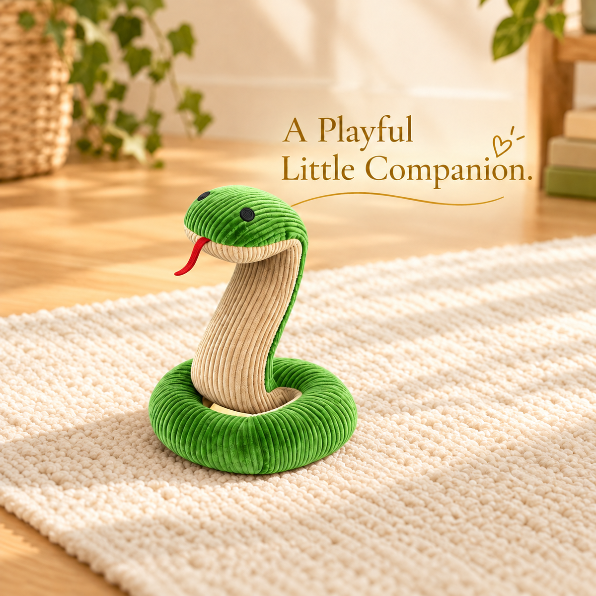 Crinkle Snake Dog Toy – Soft Plush Playmate