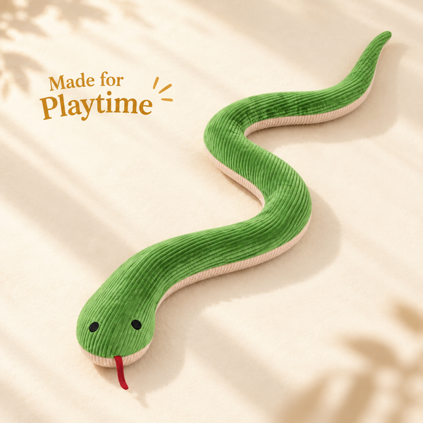 Crinkle Snake Dog Toy – Soft Plush Playmate