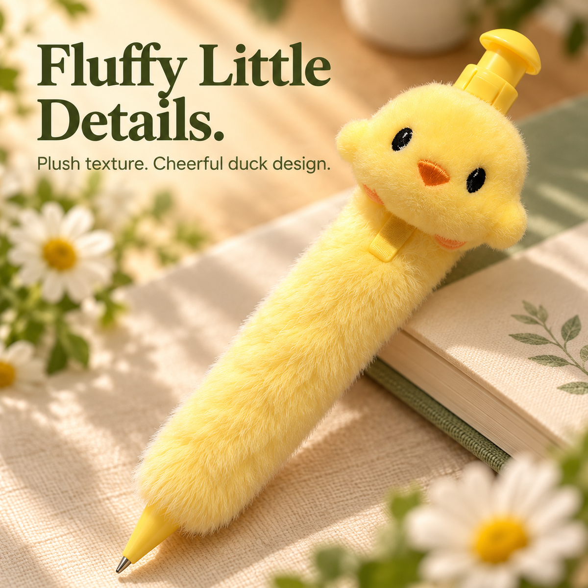 Fluffy Duck Click Pen — A Little Joy for Your Desk