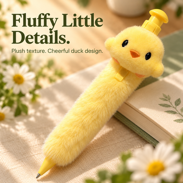 Fluffy Duck Click Pen — A Little Joy for Your Desk