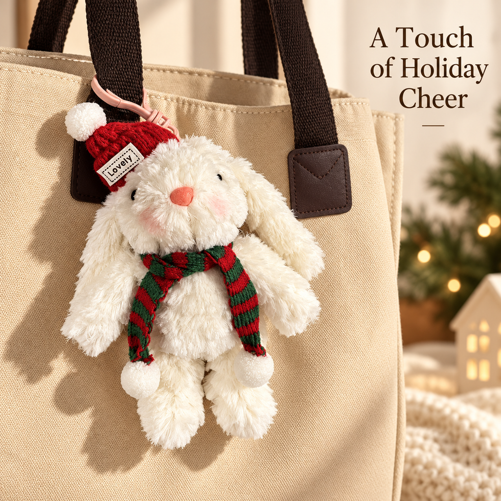 Lop-Eared Bunny Plush Bag Charm – Cute Outfit Collection