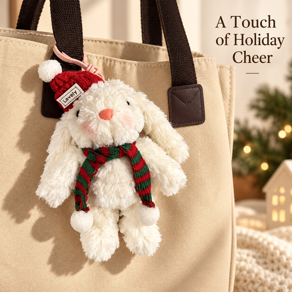 Lop-Eared Bunny Plush Bag Charm – Cute Outfit Collection