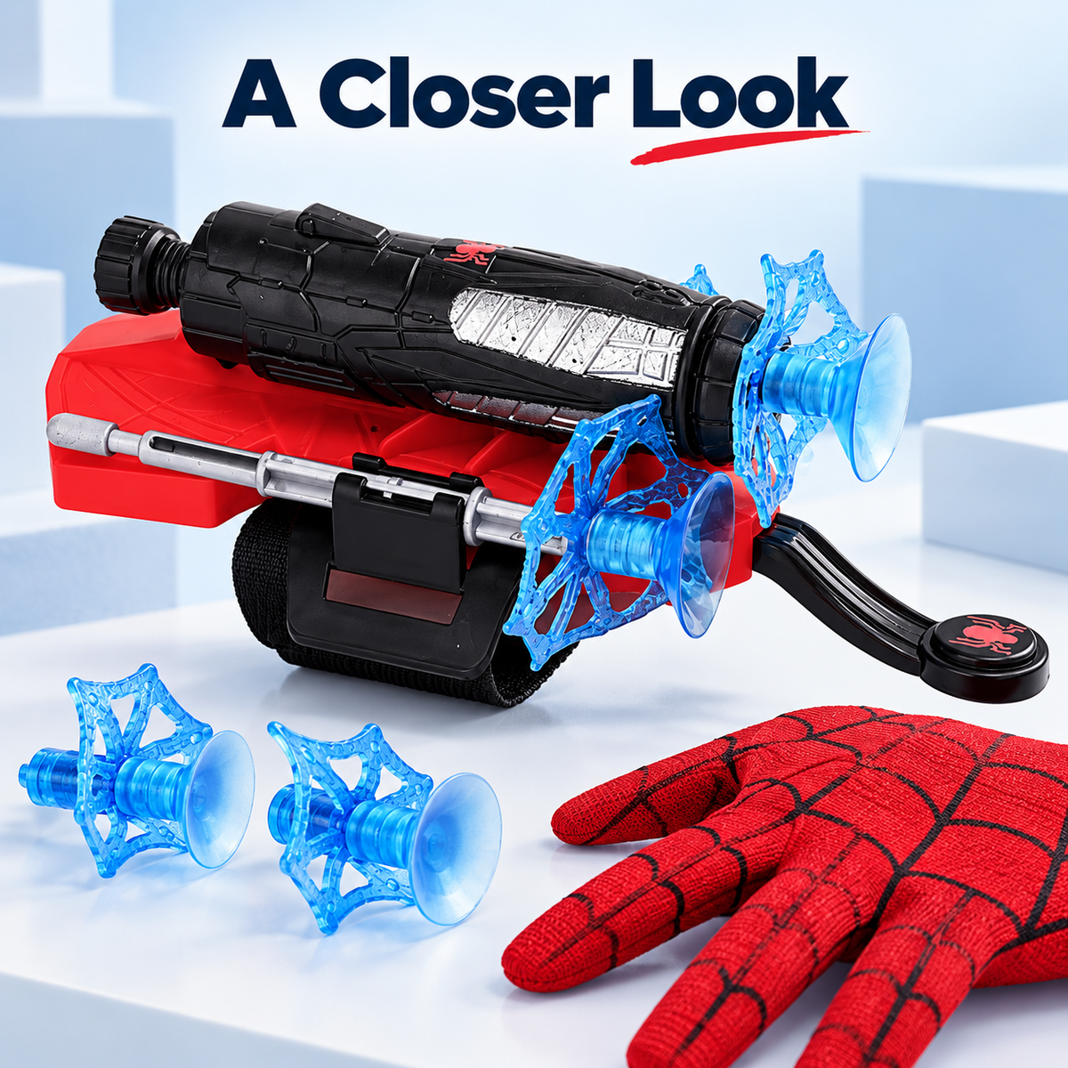 Spider-Style Wrist Launcher Toy – Suction Dart Role-Play Gear