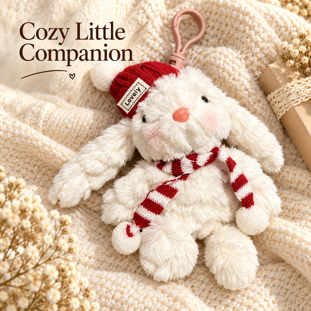 Lop-Eared Bunny Plush Bag Charm – Cute Outfit Collection