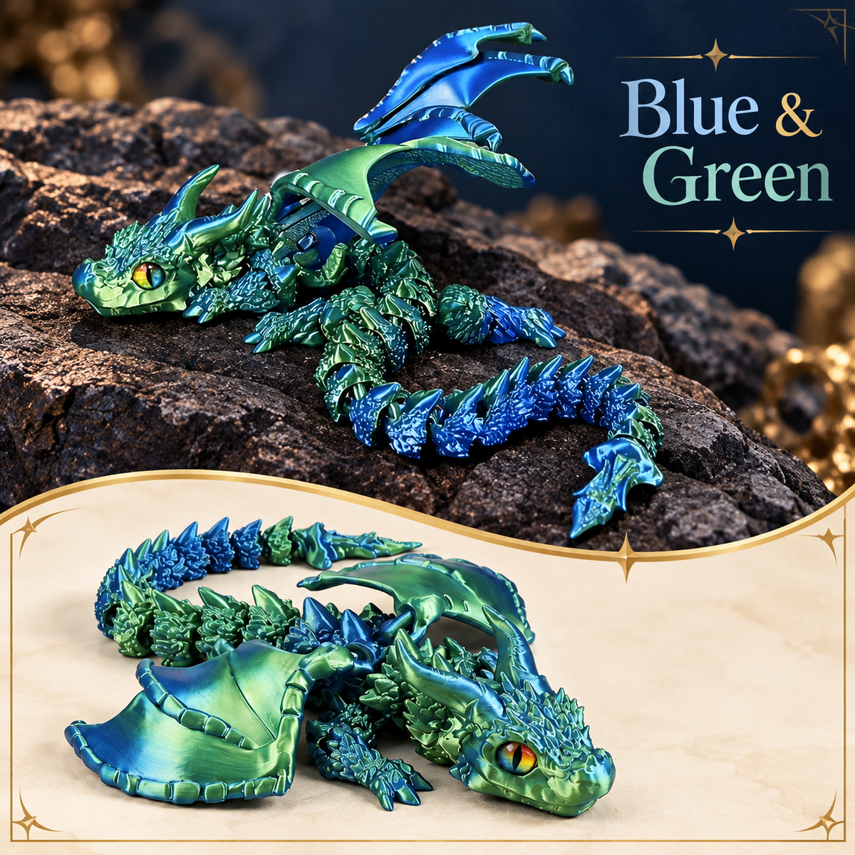 Articulated Dragon Figure – 3D Printed with Movable Wings