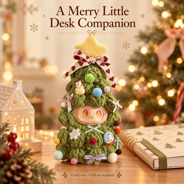 Christmas Tree Doll Outfit – Festive Star & Bow Costume