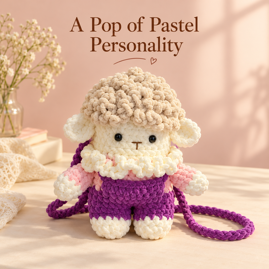 Crochet Lamb Crossbody Bag – Cute Mini Shoulder Bag