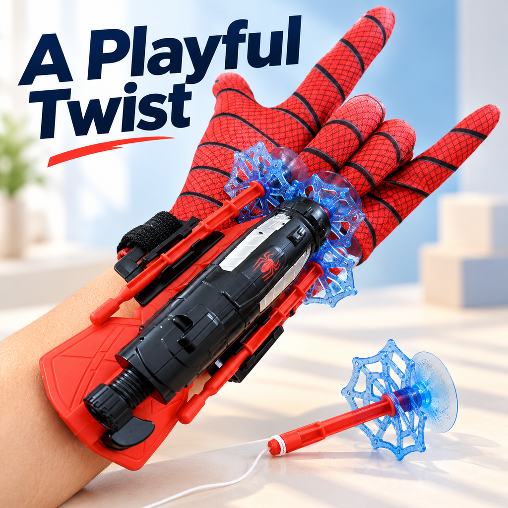Spider-Style Wrist Launcher Toy – Suction Dart Role-Play Gear