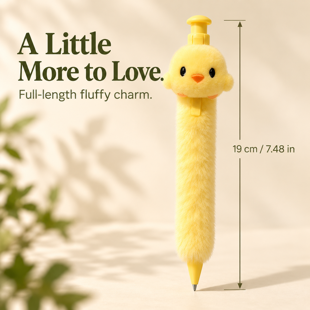 Fluffy Duck Click Pen — A Little Joy for Your Desk