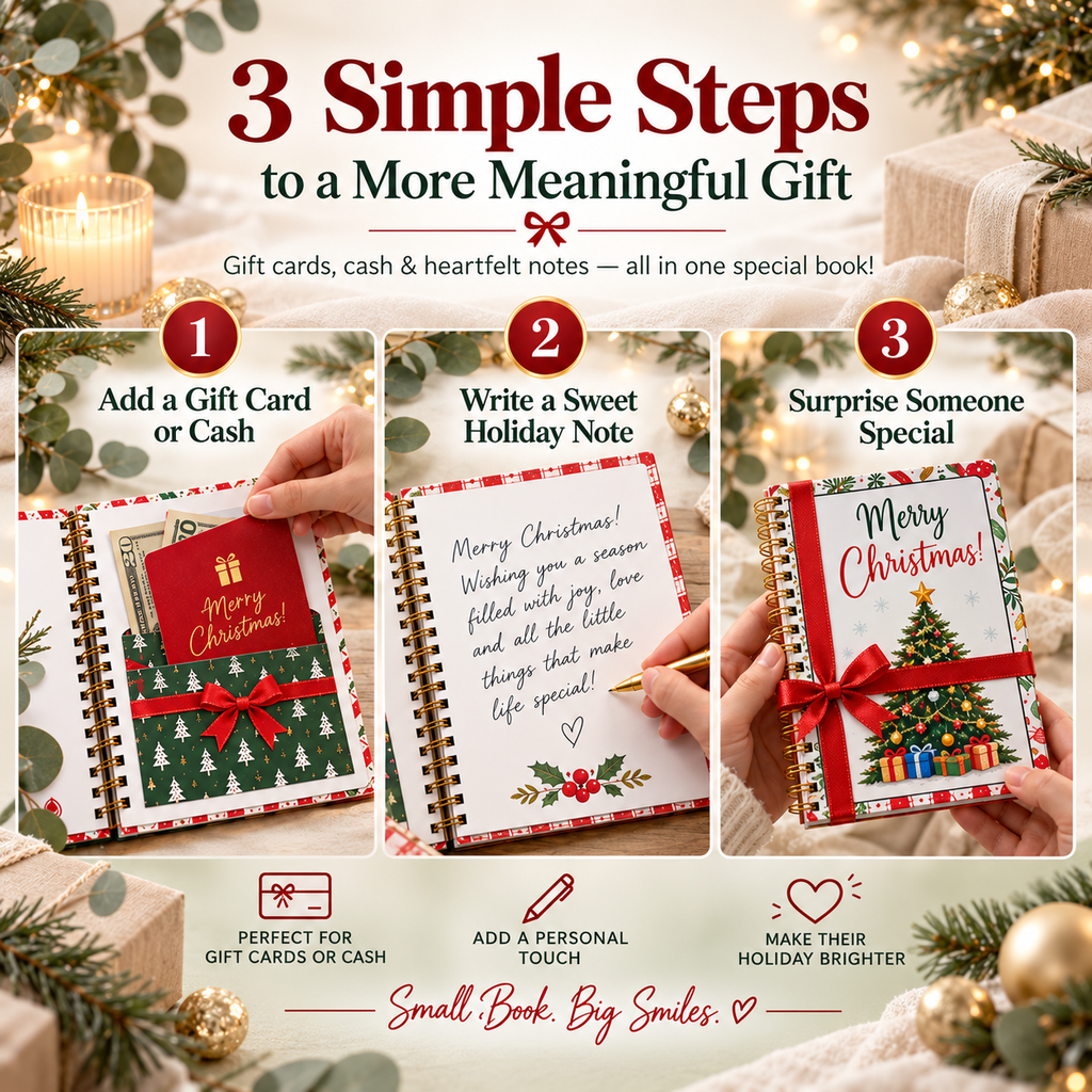 A Little Book of Christmas Surprises – Gift Card, Cash & Note Keepsake Book