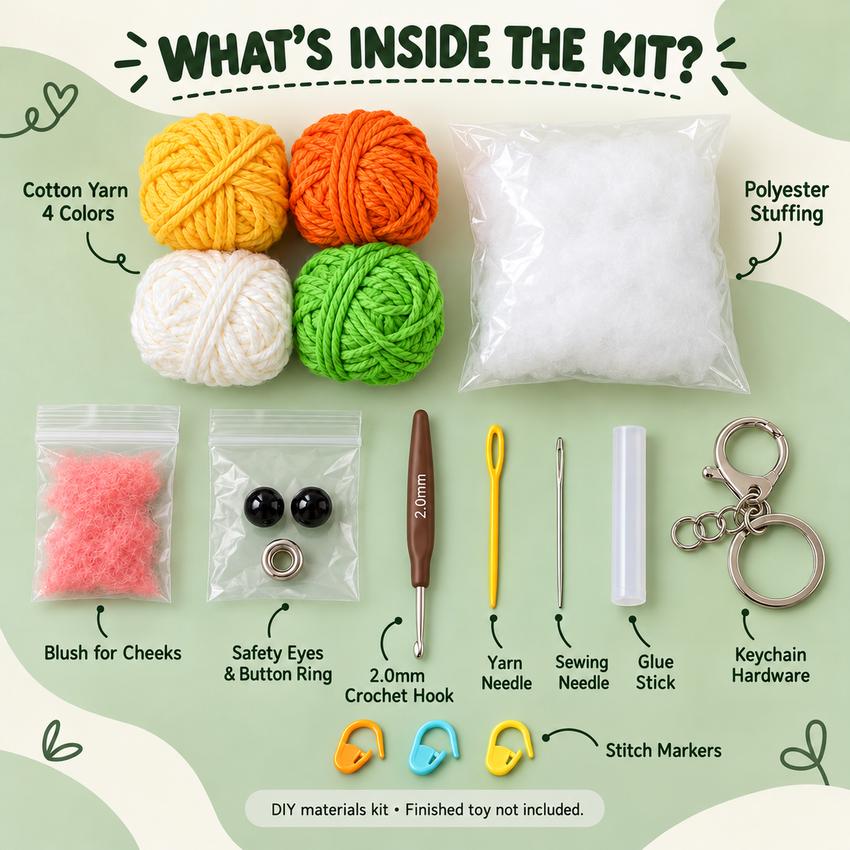 Bloomy Chick Crochet Kit – Beginner-Friendly DIY Craft Set