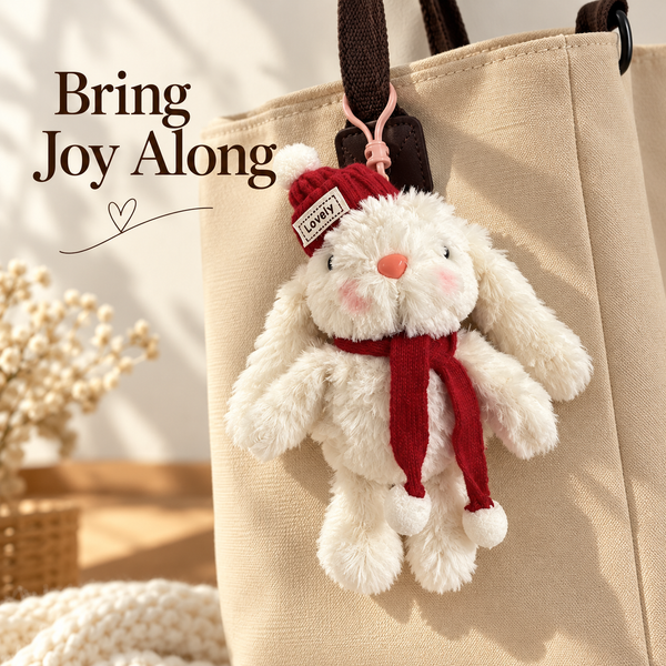 Lop-Eared Bunny Plush Bag Charm – Cute Outfit Collection