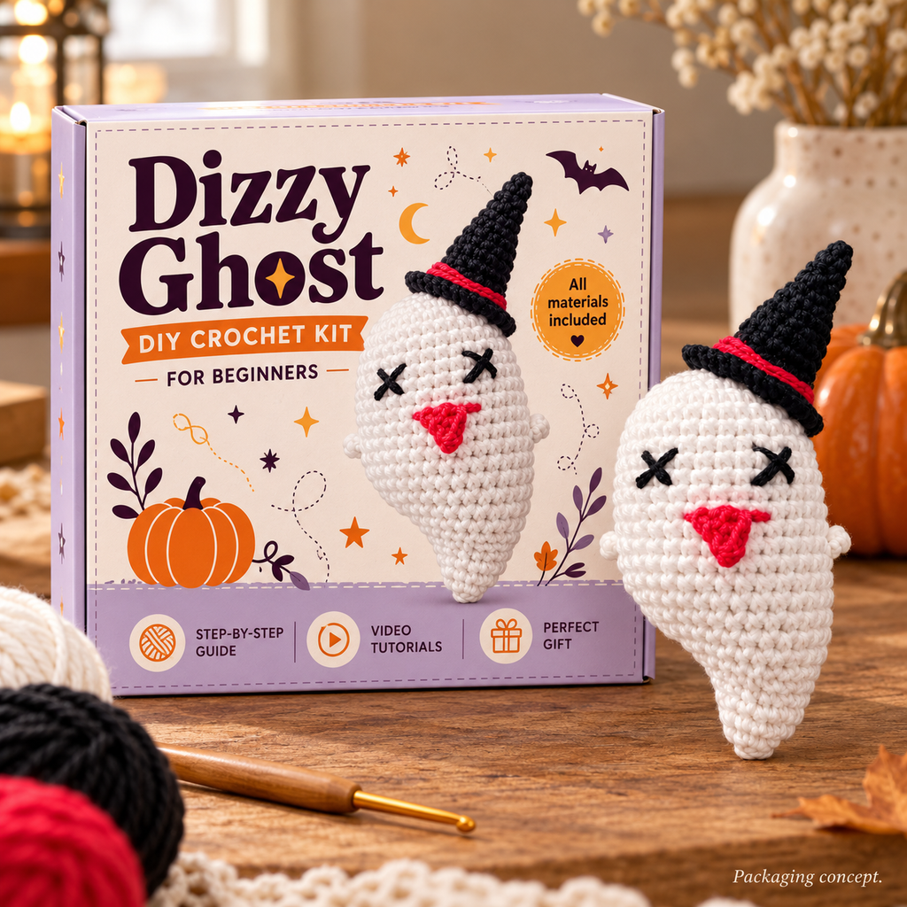 Dizzy Ghost DIY Crochet Kit