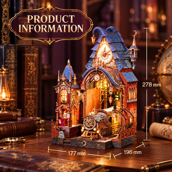 Magic Platform DIY Book Nook Kit with Lights, Expandable Platform and Endless Mirror Tunnel