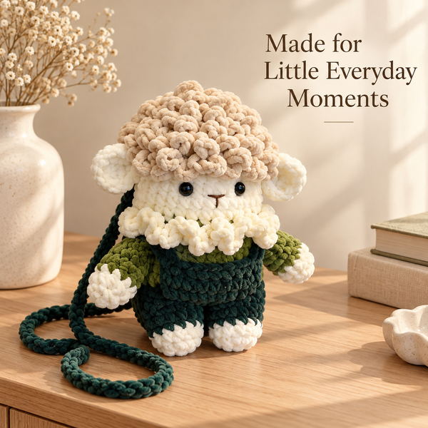 Crochet Lamb Crossbody Bag – Cute Mini Shoulder Bag