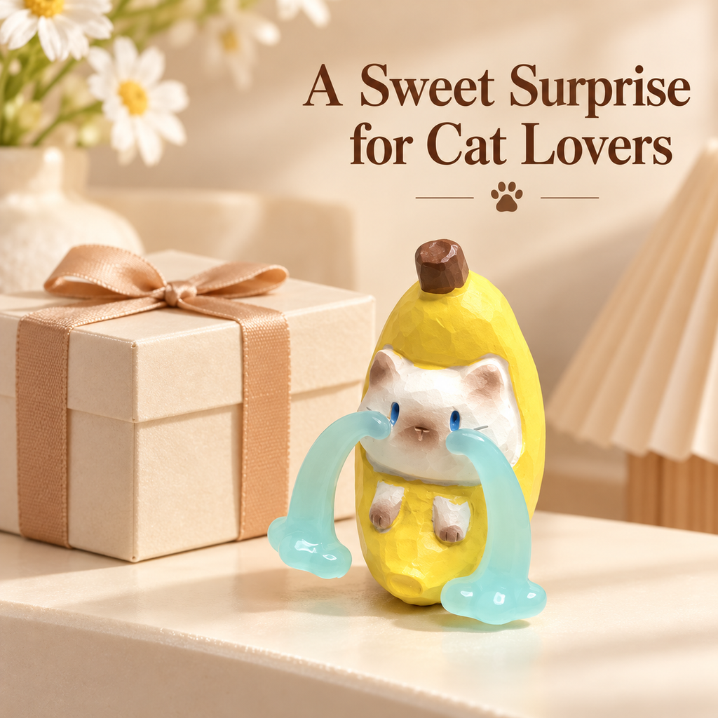 Fruit Cat Figurines – Cute Mini Desk Decor