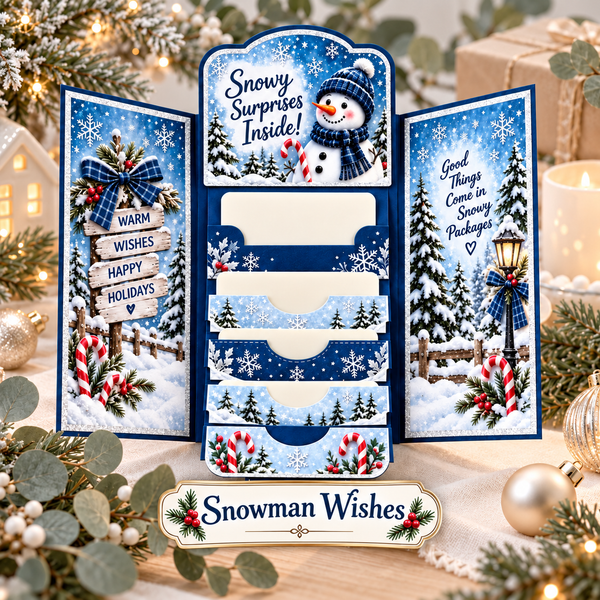 Christmas Pull-Tab Gift Card Holder – A Magical Holiday Surprise Booklet