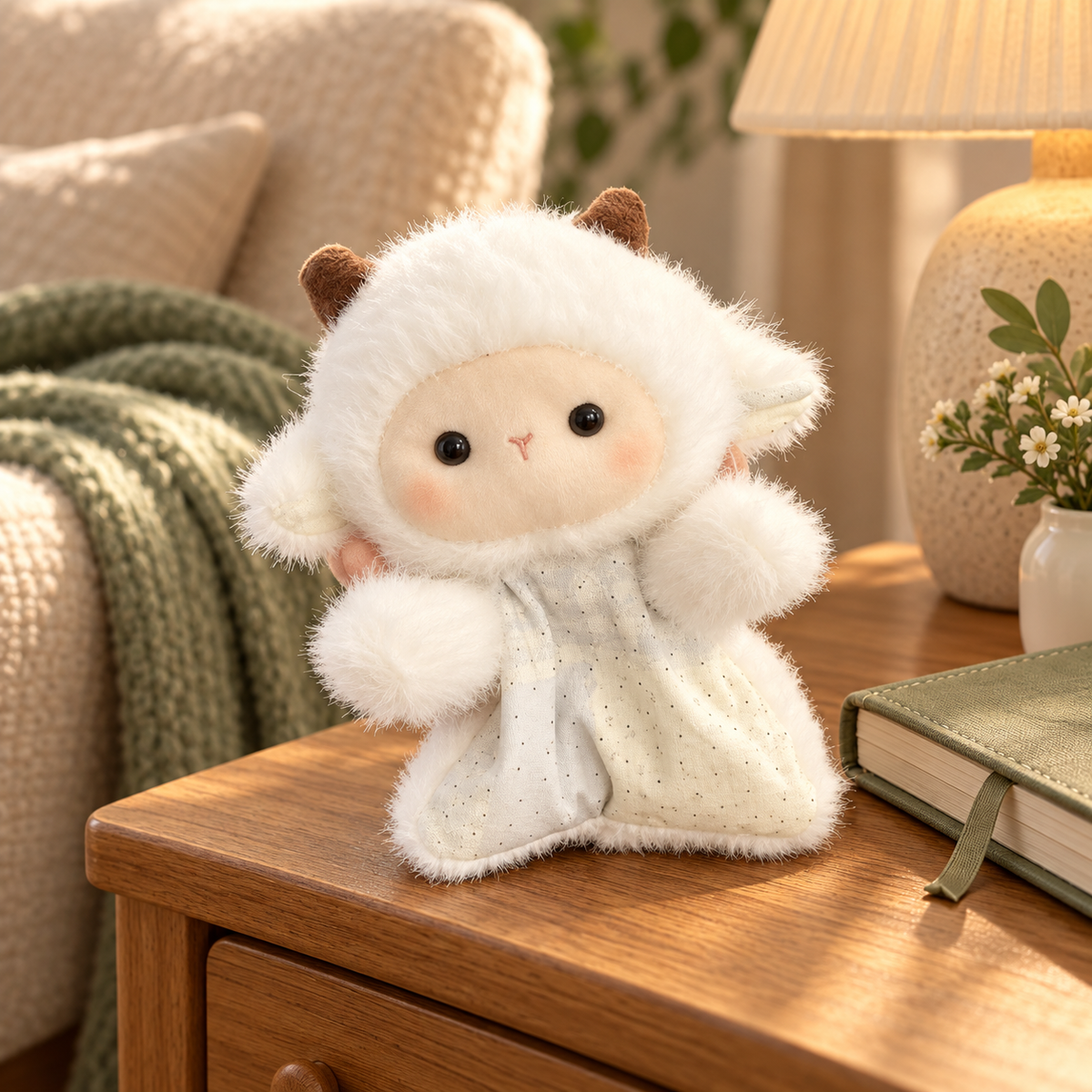 Animal Plush Keychain & Bag Charm — Lamb, Bunny, Fox & Pig