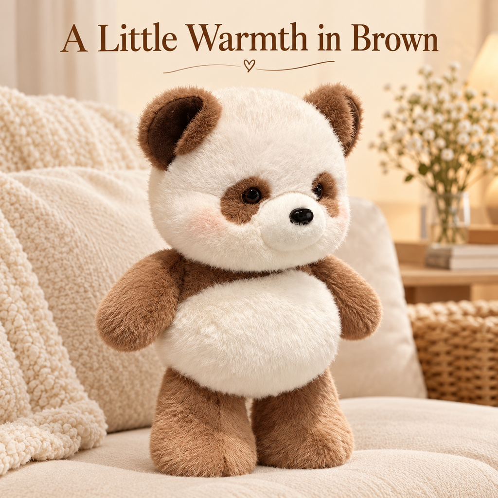 Panda Plush Toy – Cute Stuffed Animal in Classic & Brown