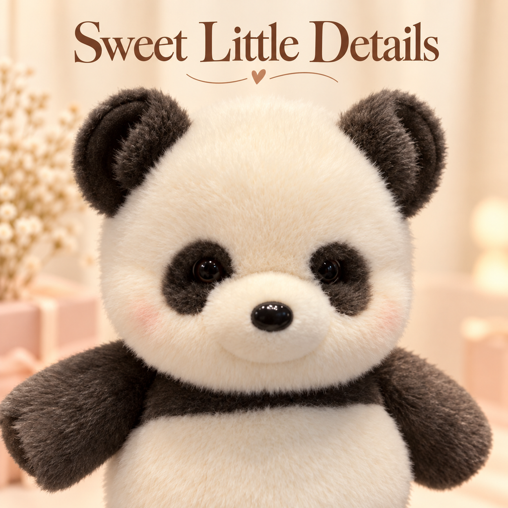 Panda Plush Toy – Cute Stuffed Animal in Classic & Brown