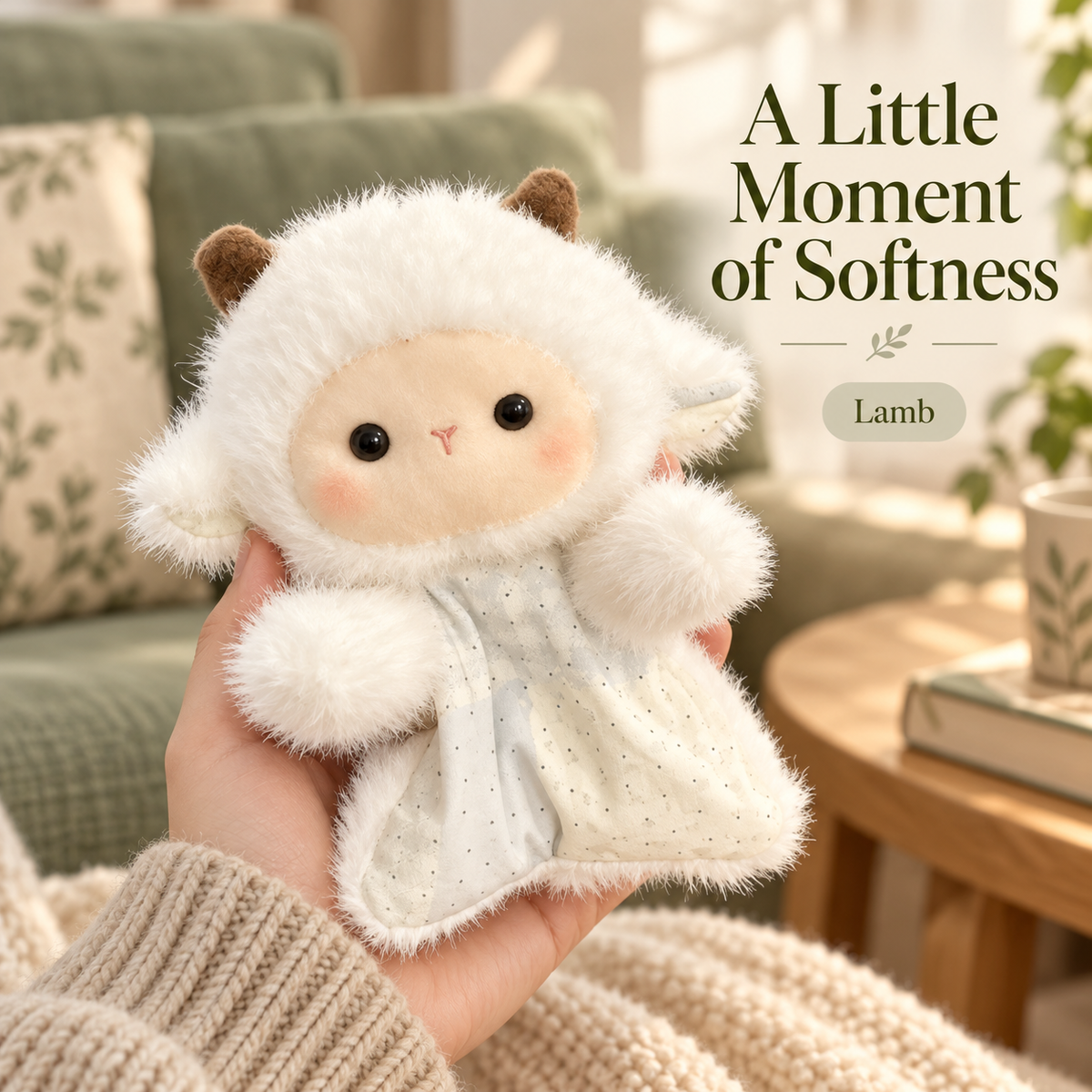 Animal Plush Keychain & Bag Charm — Lamb, Bunny, Fox & Pig