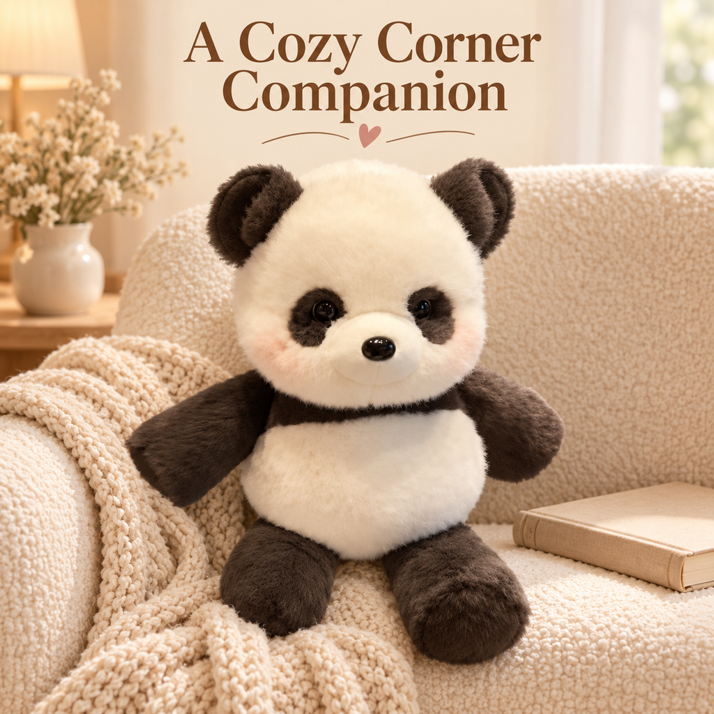 Panda Plush Toy – Cute Stuffed Animal in Classic & Brown