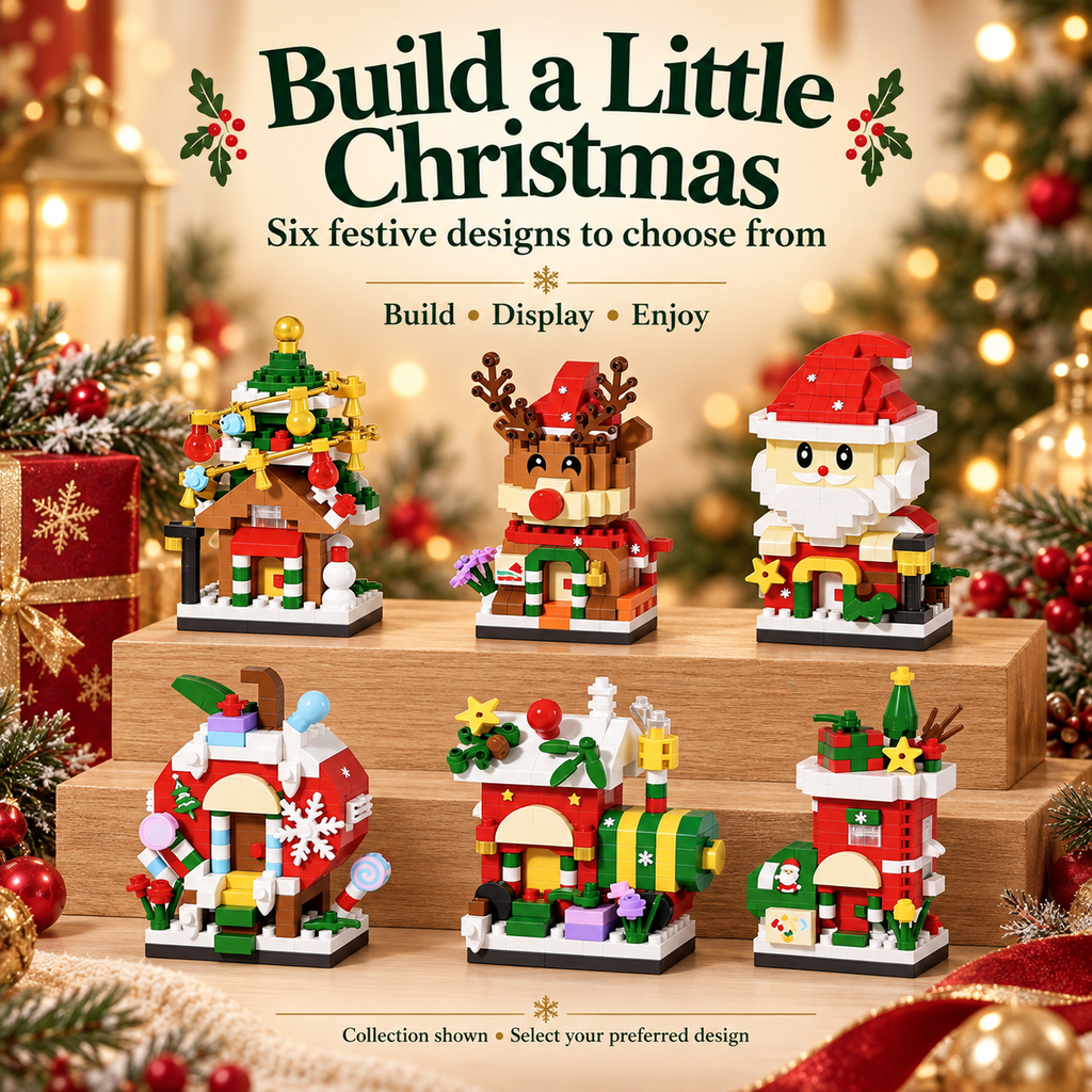 Christmas Mini Building Block Kits — Six Festive Designs